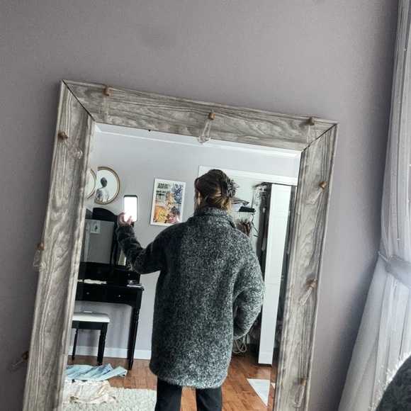 LOFT Black & White Marled Women's Open Front Cardigan Sweater Coat - Medium - Picture 4 of 7